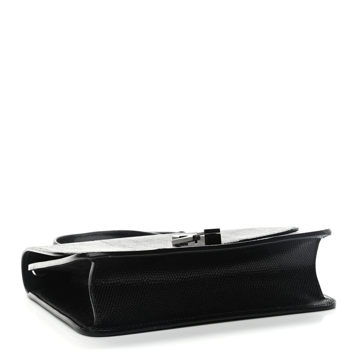 Snakeskin Carre Satchel Black
