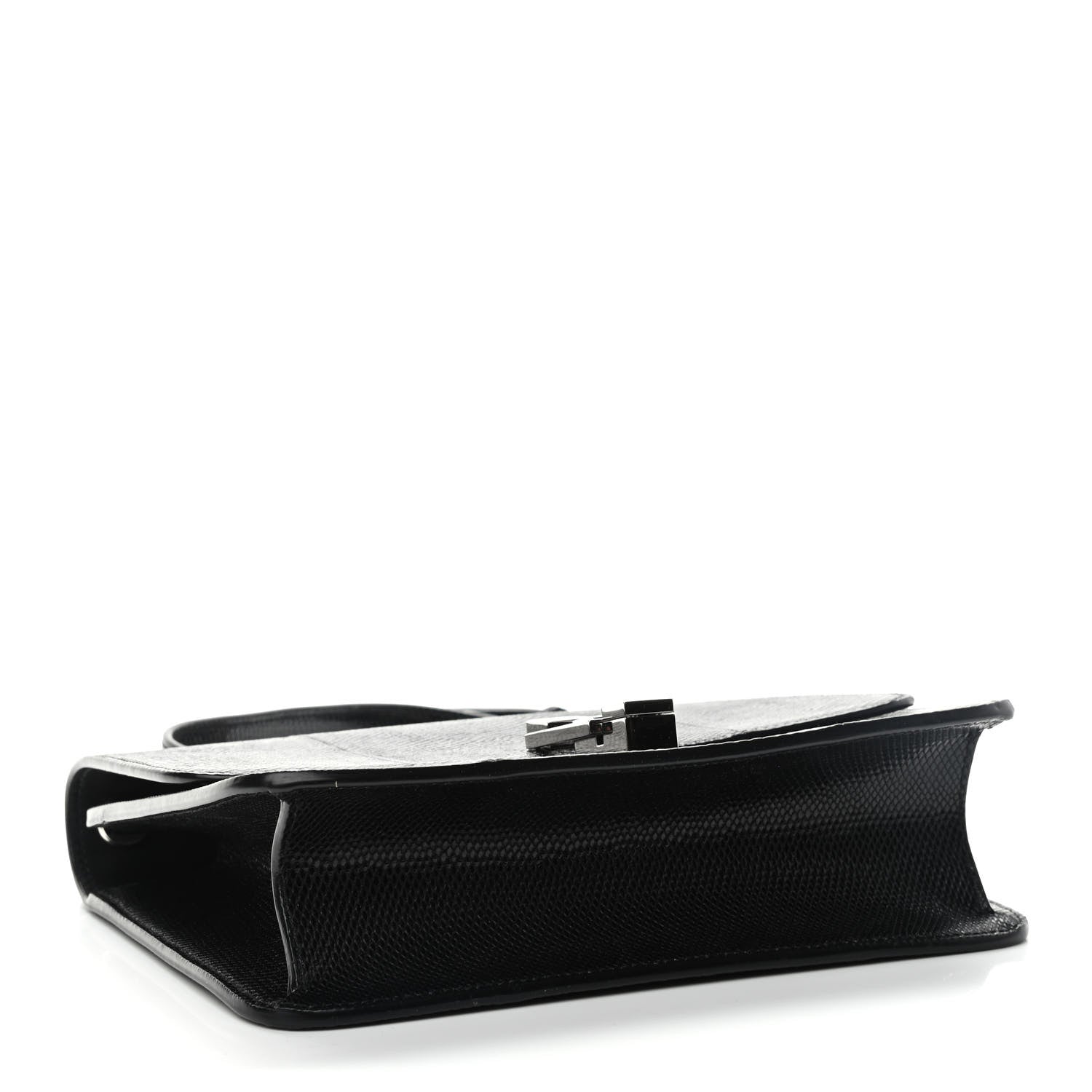 Saint Laurent Snakeskin Carre Satchel Black 5 of 9