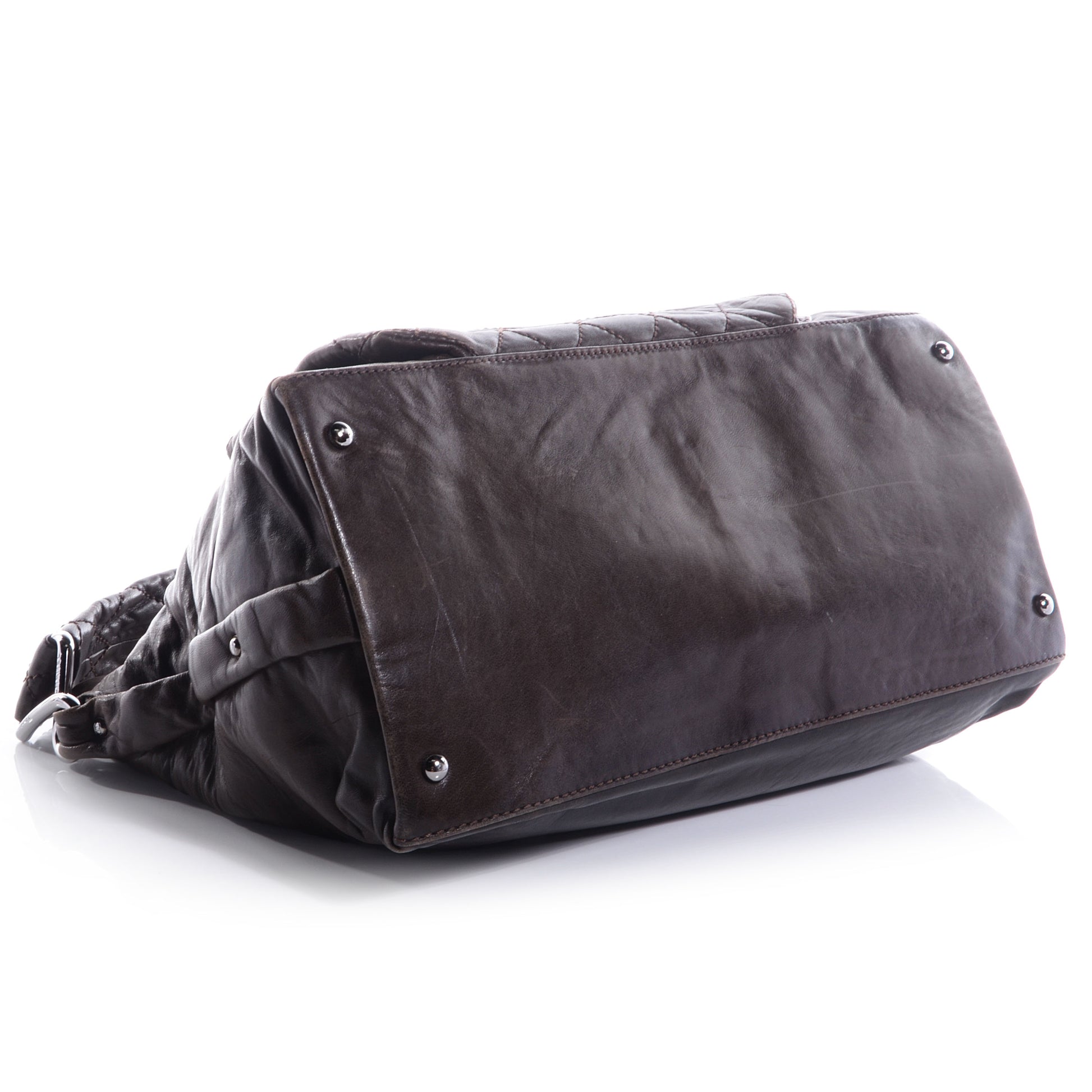 Chanel Quilted Lambskin 8 Knots Hobo Brown 4 of 7