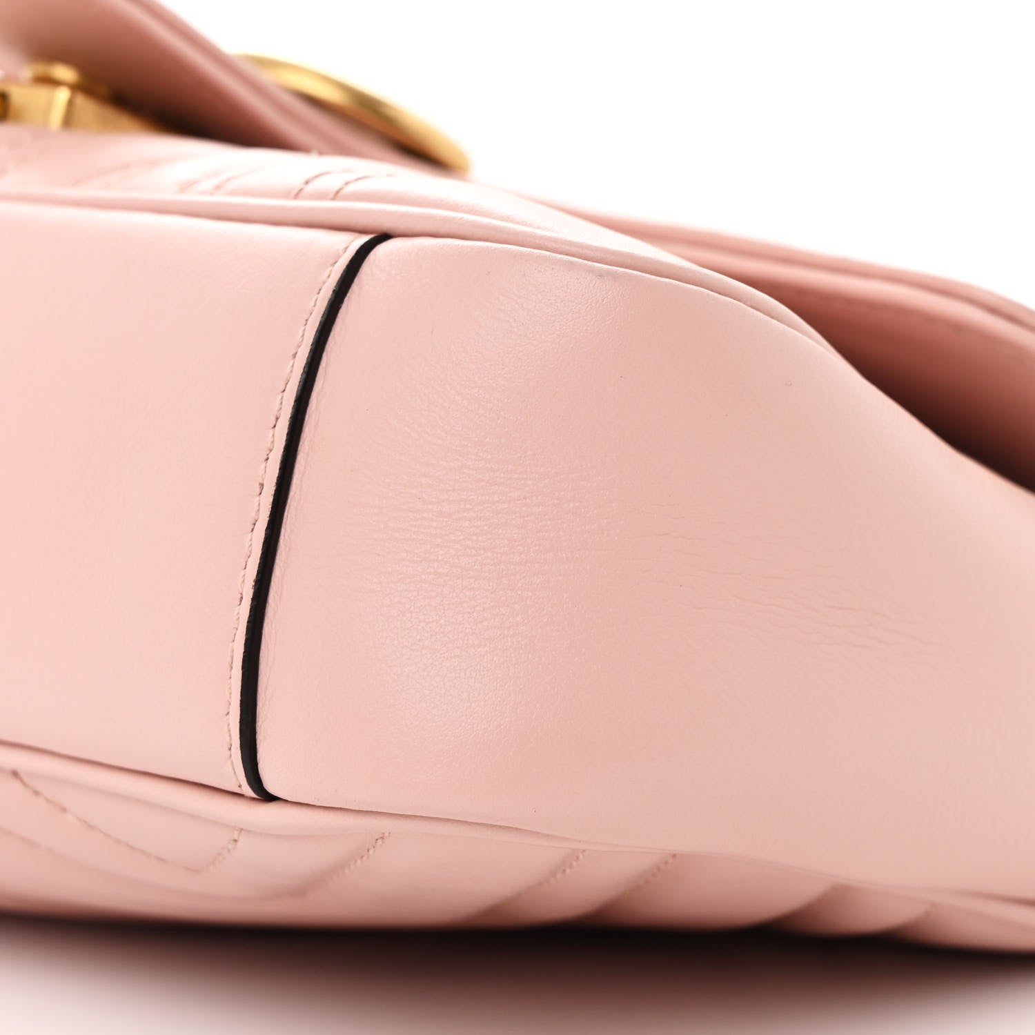 Gucci Calfskin Matelasse Mini GG Marmont Shoulder Bag Perfect Pink 10 of 11