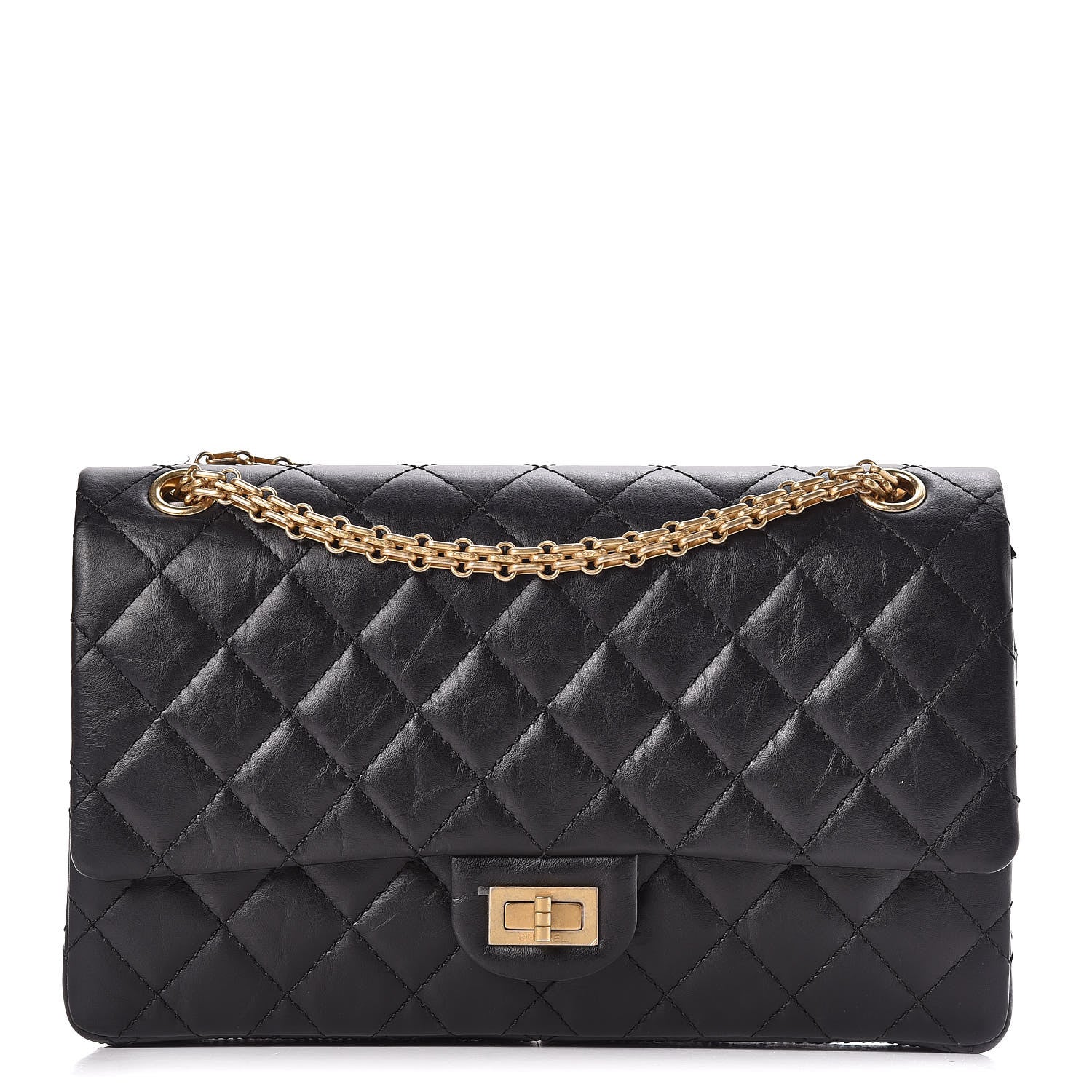 Chanel Aged Calfskin Quilted 2.55 Reissue 226 Flap Black 1 of 12