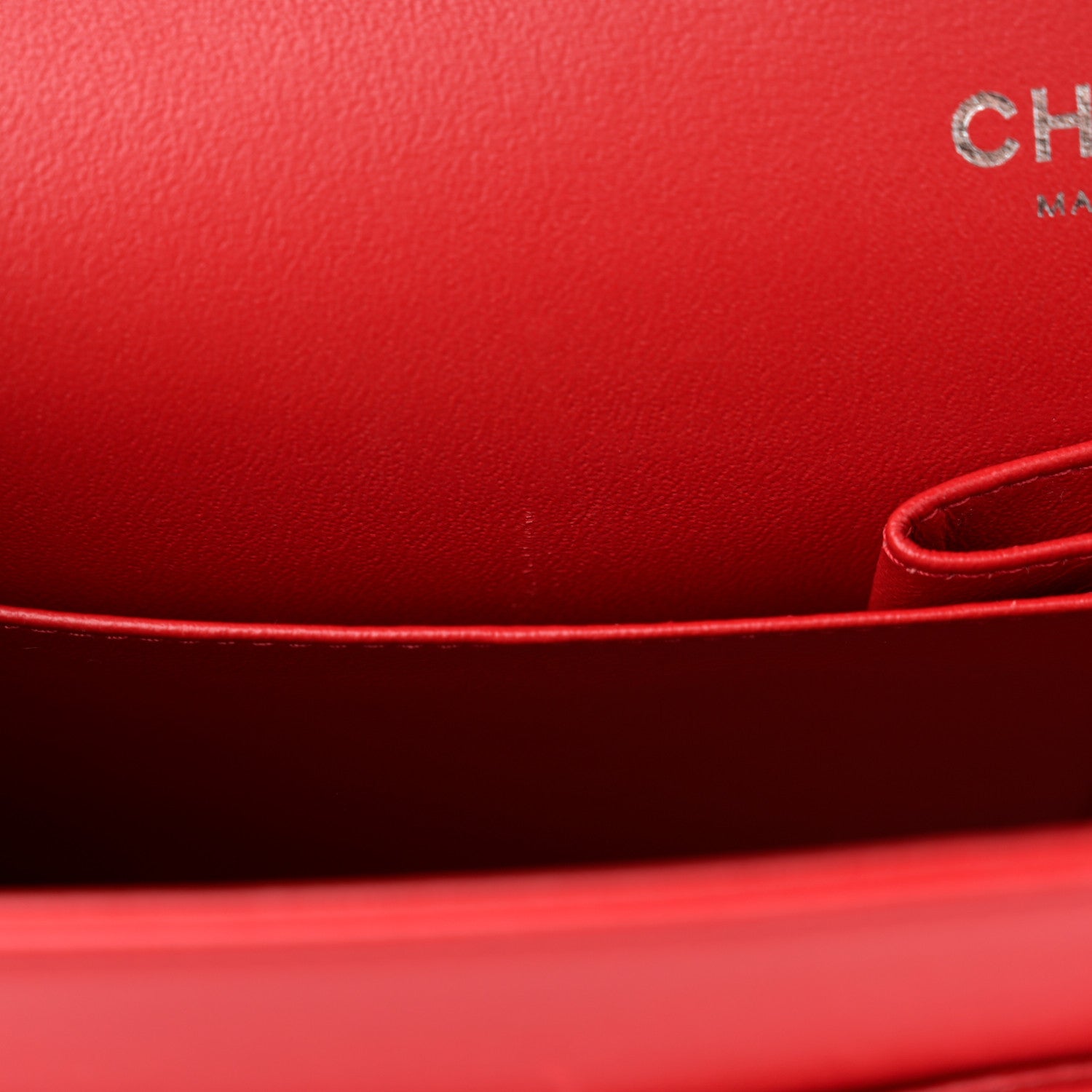 Chanel Lambskin Quilted Jumbo Double Flap Red 10 of 16
