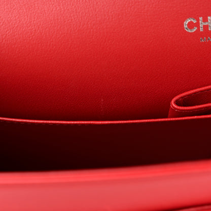 Chanel Lambskin Quilted Jumbo Double Flap Red 10 of 16