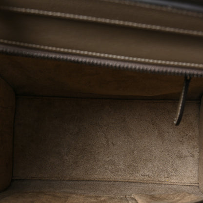 Celine Drummed Calfskin Micro Luggage Souris 5 of 9