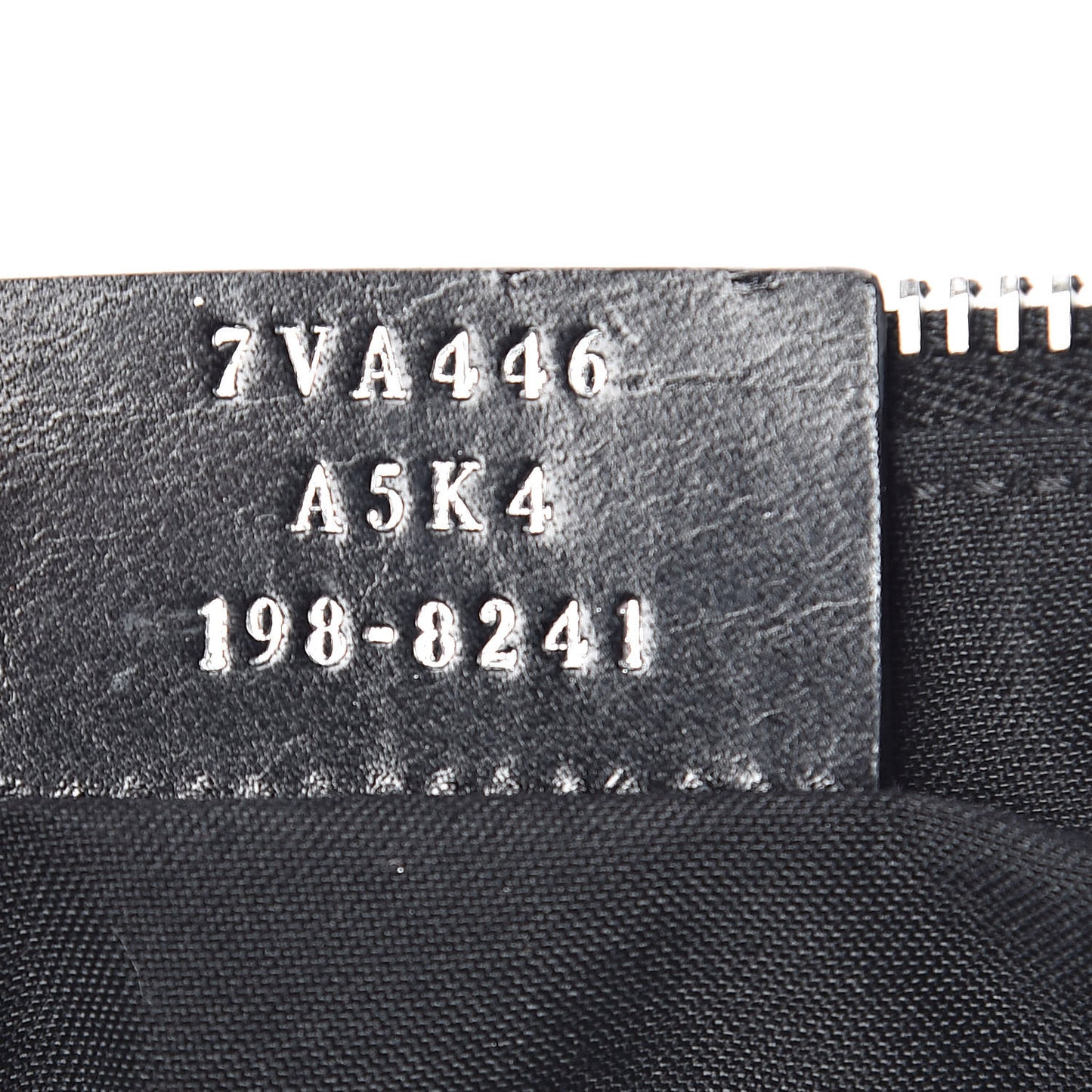 Glazed Fabric Vitello Century FF 1974 Stamp Patch Pocket Belt Bag Black