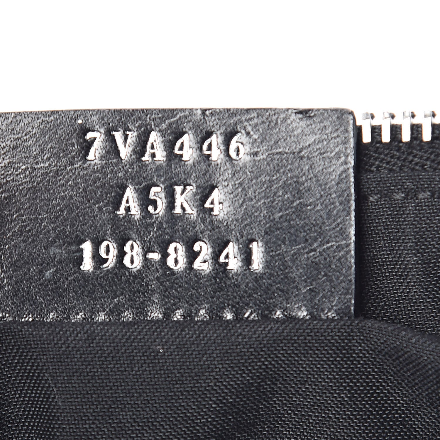 Fendi Glazed Fabric Vitello Century FF 1974 Stamp Patch Pocket Belt Bag Black 8 of 11