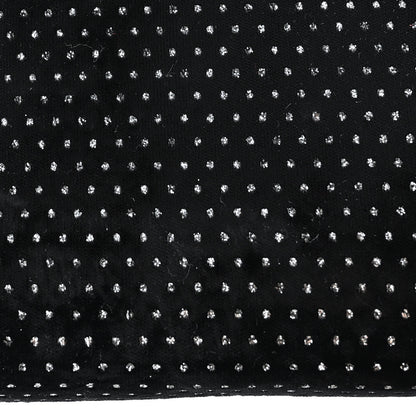 Saint Laurent Velvet Crystal Monogram Chain Wallet Black 11 of 14