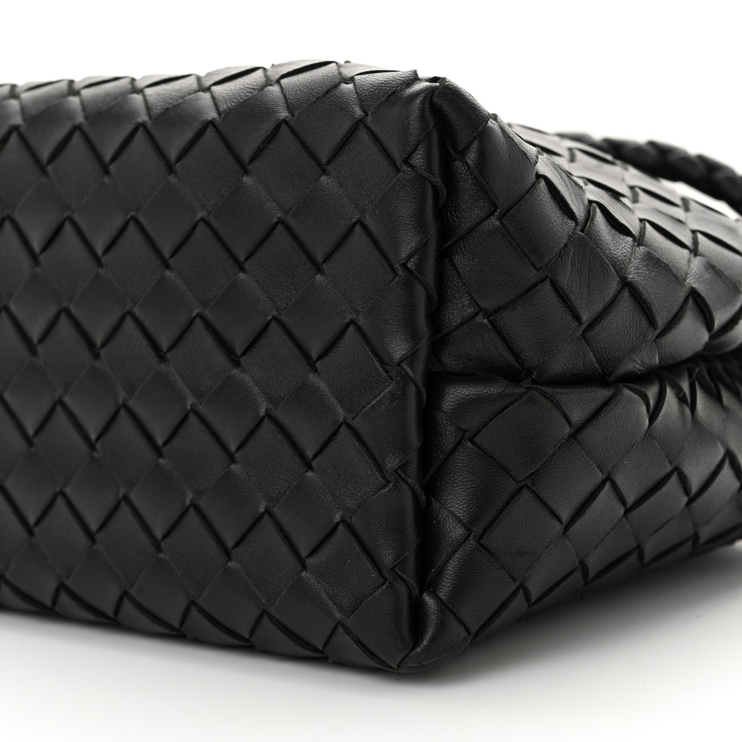 Nappa Intrecciato Medium Andiamo Shoulder Bag Black