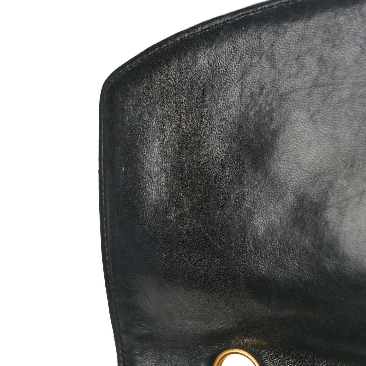 Lambskin Quilted Small Single Flap Black