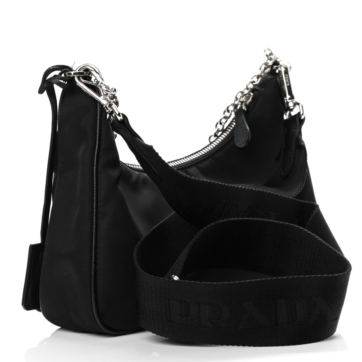 Prada Nylon Re-Edition 2005 Shoulder Bag Black 2 of 13