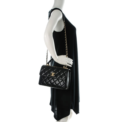 Chanel Lambskin Quilted Small Trendy CC Dual Handle Flap Bag Black 2 of 8