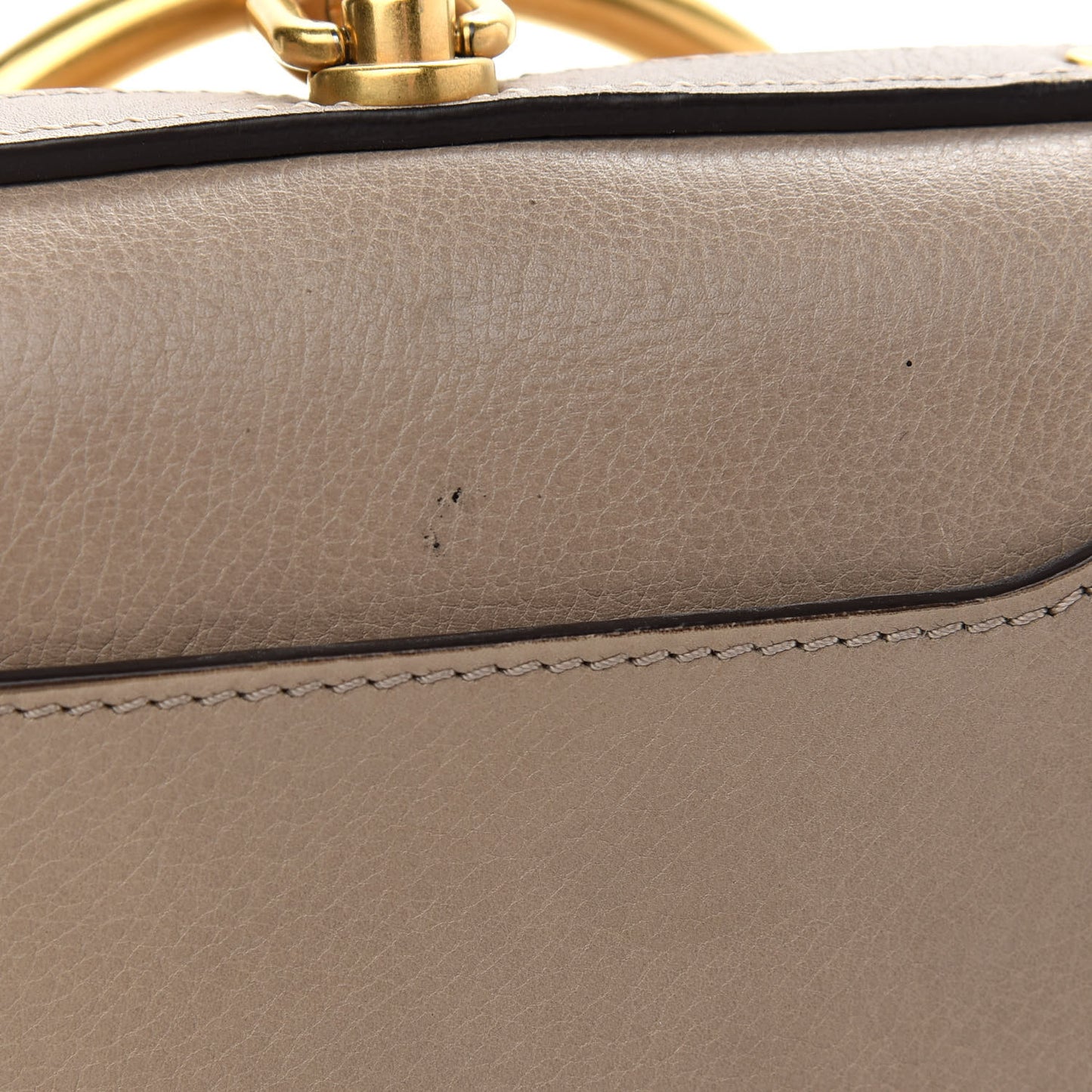 Calfskin Suede Small Nile Bracelet Bag Motty Grey
