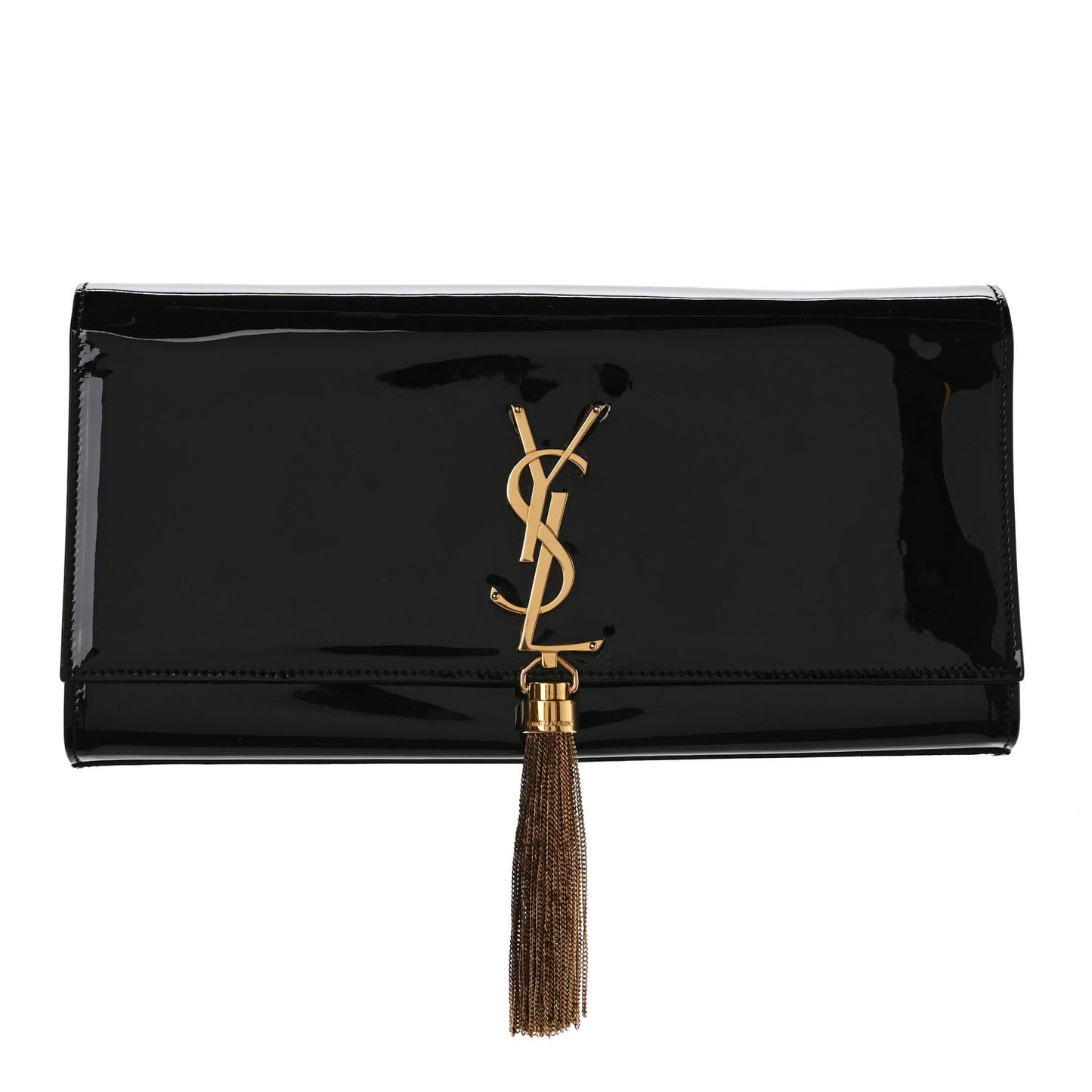Patent Cassandre Tassel Clutch Black