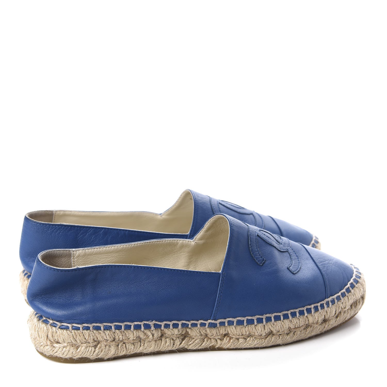 Chanel Lambskin CC Espadrilles 40 Blue 4 of 11
