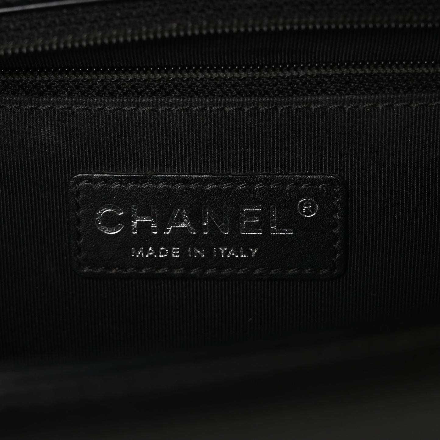 Patent Chevron Quilted New Medium Boy Flap Black