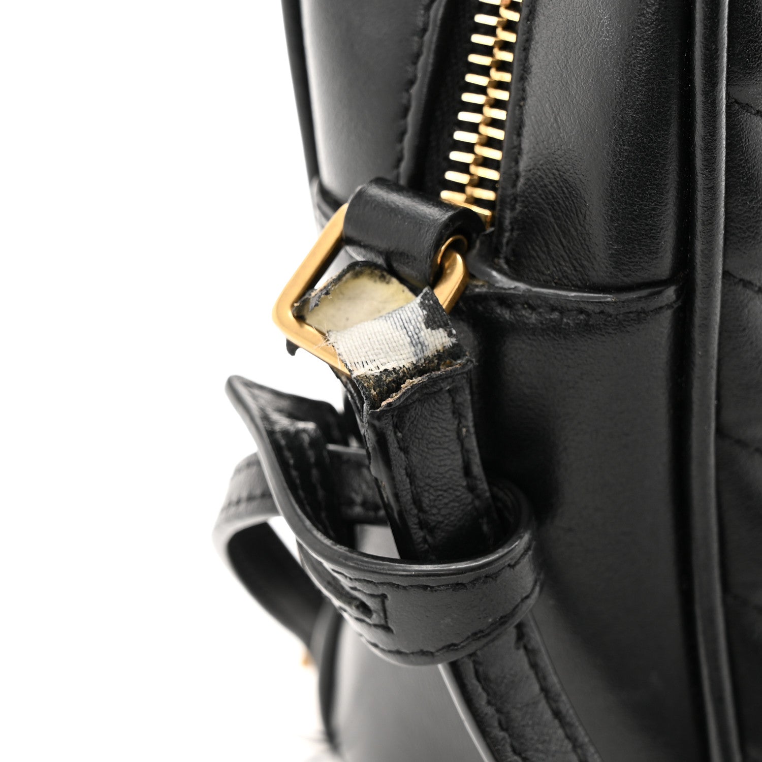 Saint Laurent Calfskin Matelasse Monogram Lou Camera Bag Black 14 of 16