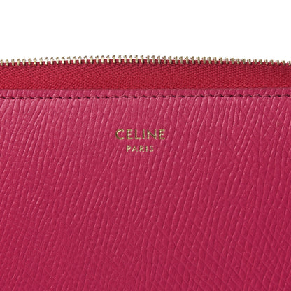 Celine Grained Calfskin Large Zip Around Multifunction Wallet Pink 6 of 8