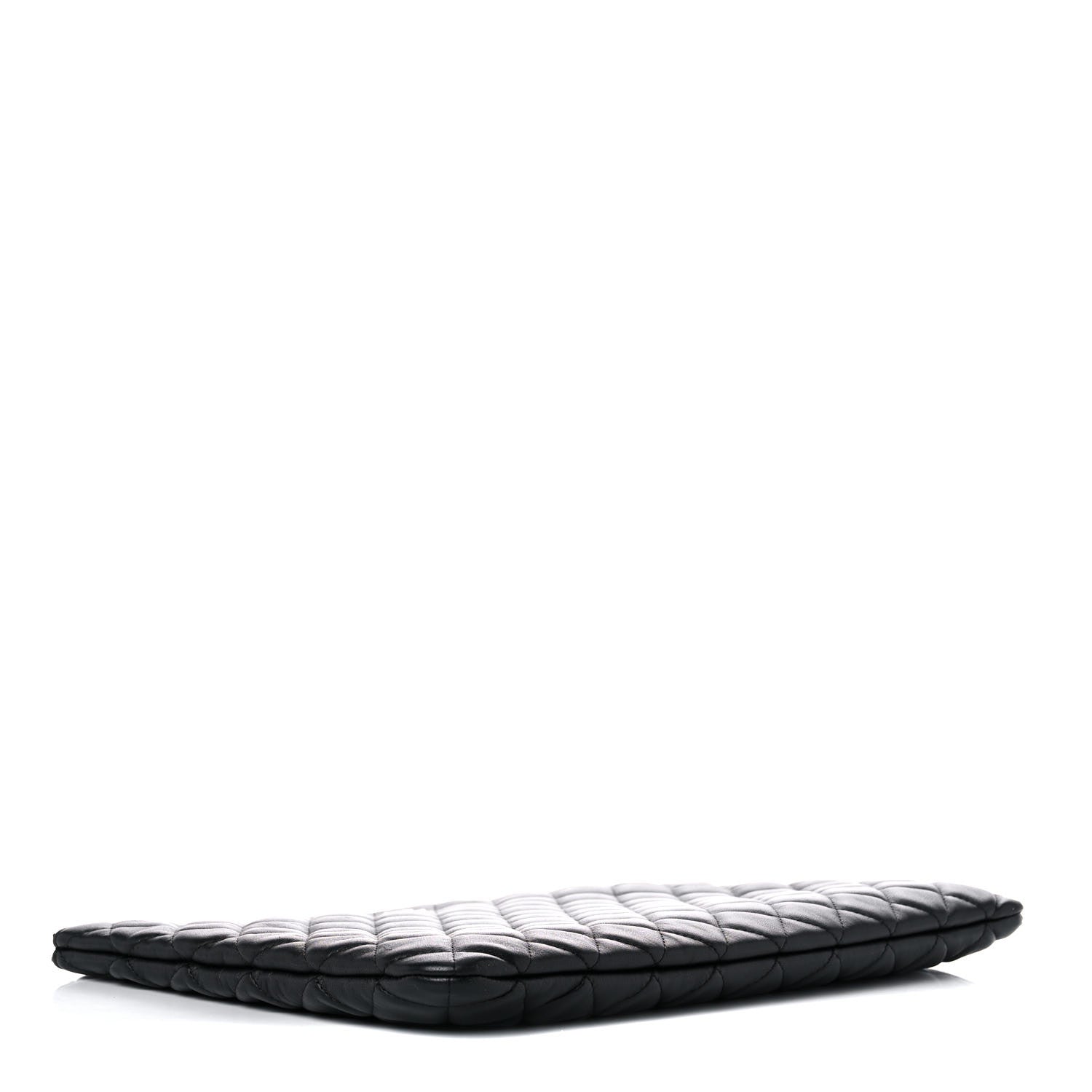 Chanel Lambskin Quilted Large Cosmetic Case Black 4 of 11