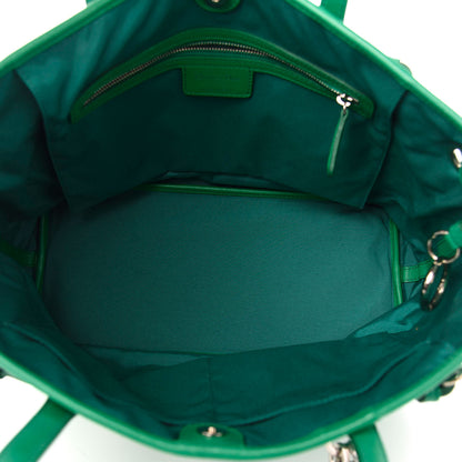 Christian Dior Coated Canvas Cannage Small Panarea Tote Green 5 of 11