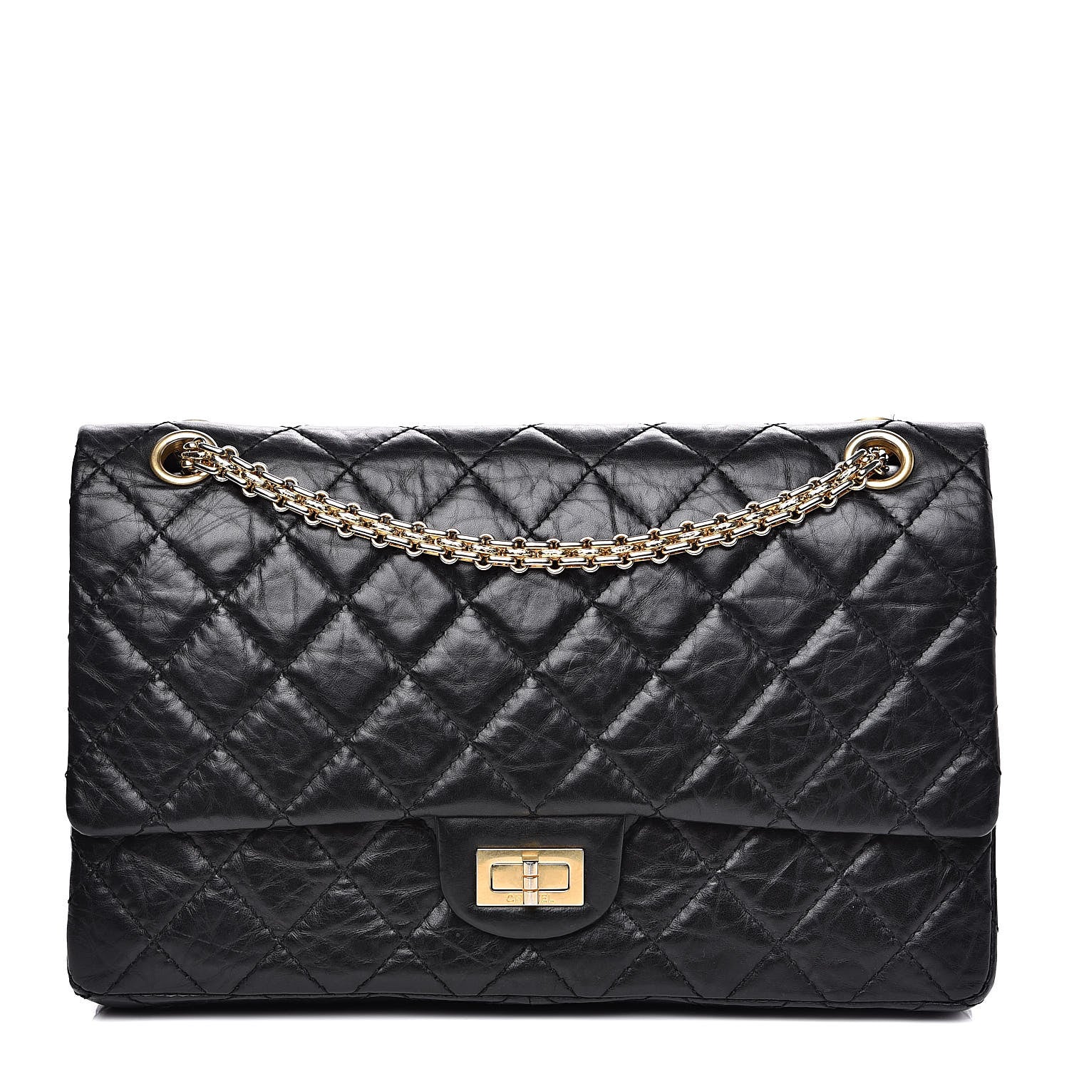 Chanel Aged Calfskin 50th Anniversary 2.55 Reissue 225 Flap Black 1 of 14