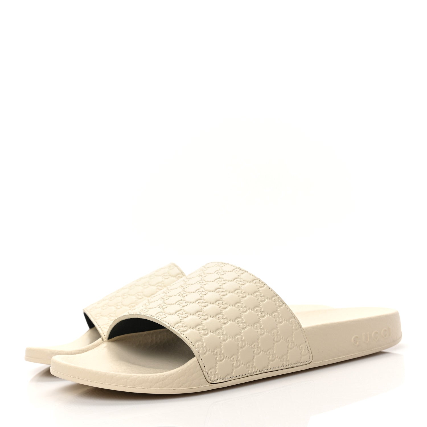 Gucci Microguccissima Slide Sandals 37 Ivory 3 of 8