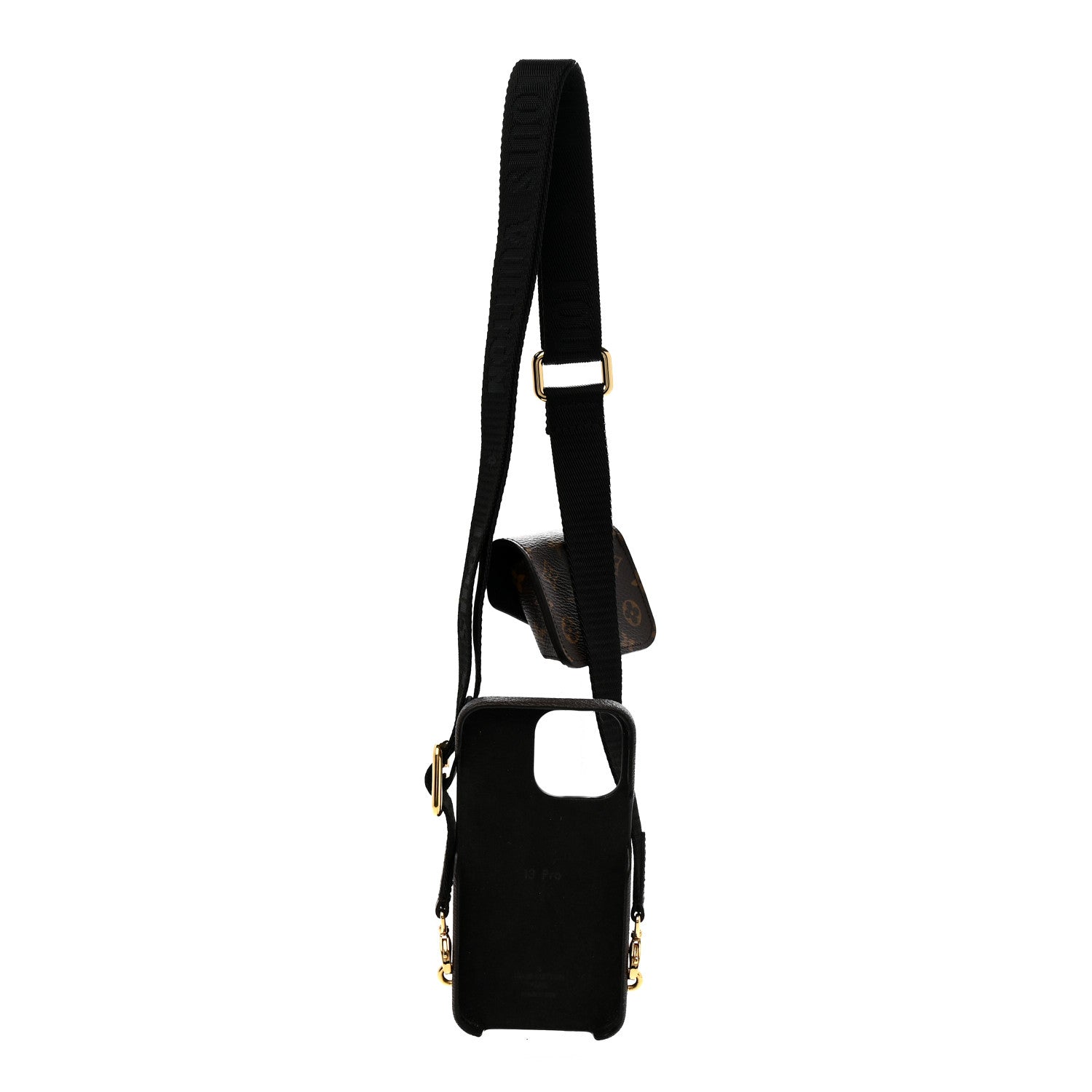 Louis Vuitton Monogram Bumper On Strap iPhone 13 Black 1779983