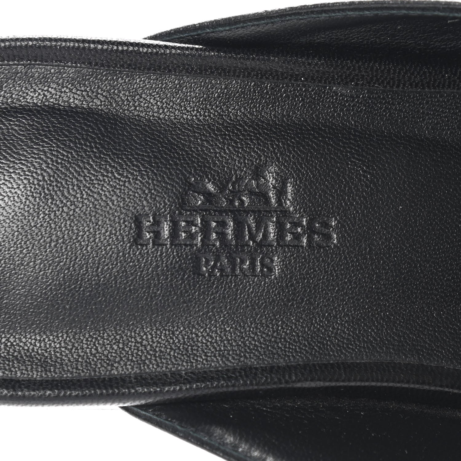 Hermes Goatskin Oz Mules 37.5 Black 7 of 13