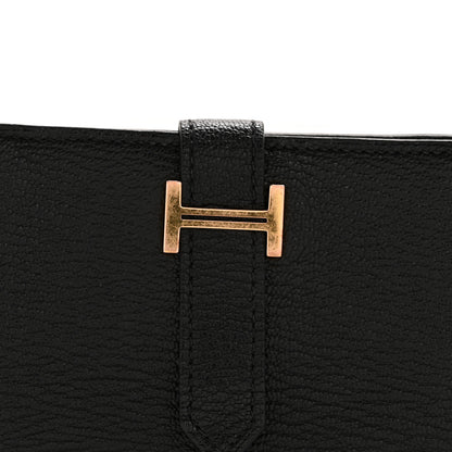 Hermes Chevre Mysore Mini Bearn Wallet Black 9 of 11