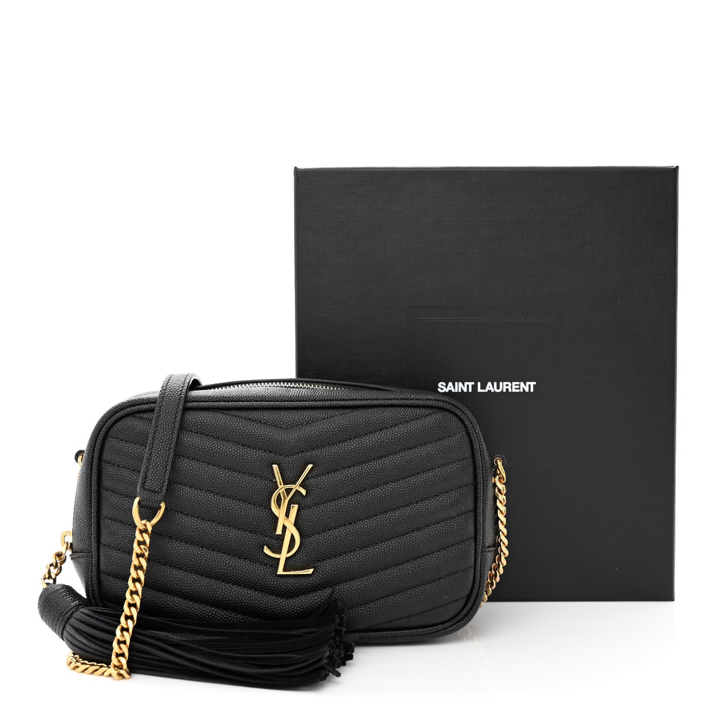 Grain De Poudre Matelasse Monogram Mini Lou Camera Bag Black