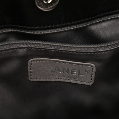 Chanel Vinyl Quilted Funny Tweed Tote Black 5 of 9