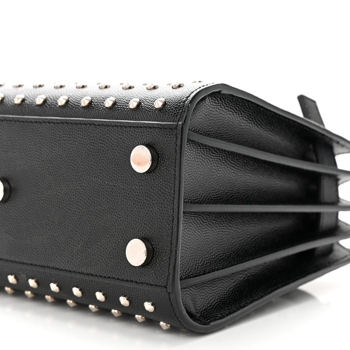Calfskin Studded Nano Sac De Jour Black