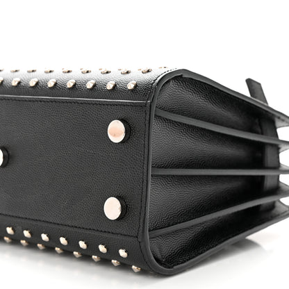 Saint Laurent Calfskin Studded Nano Sac De Jour Black 9 of 9