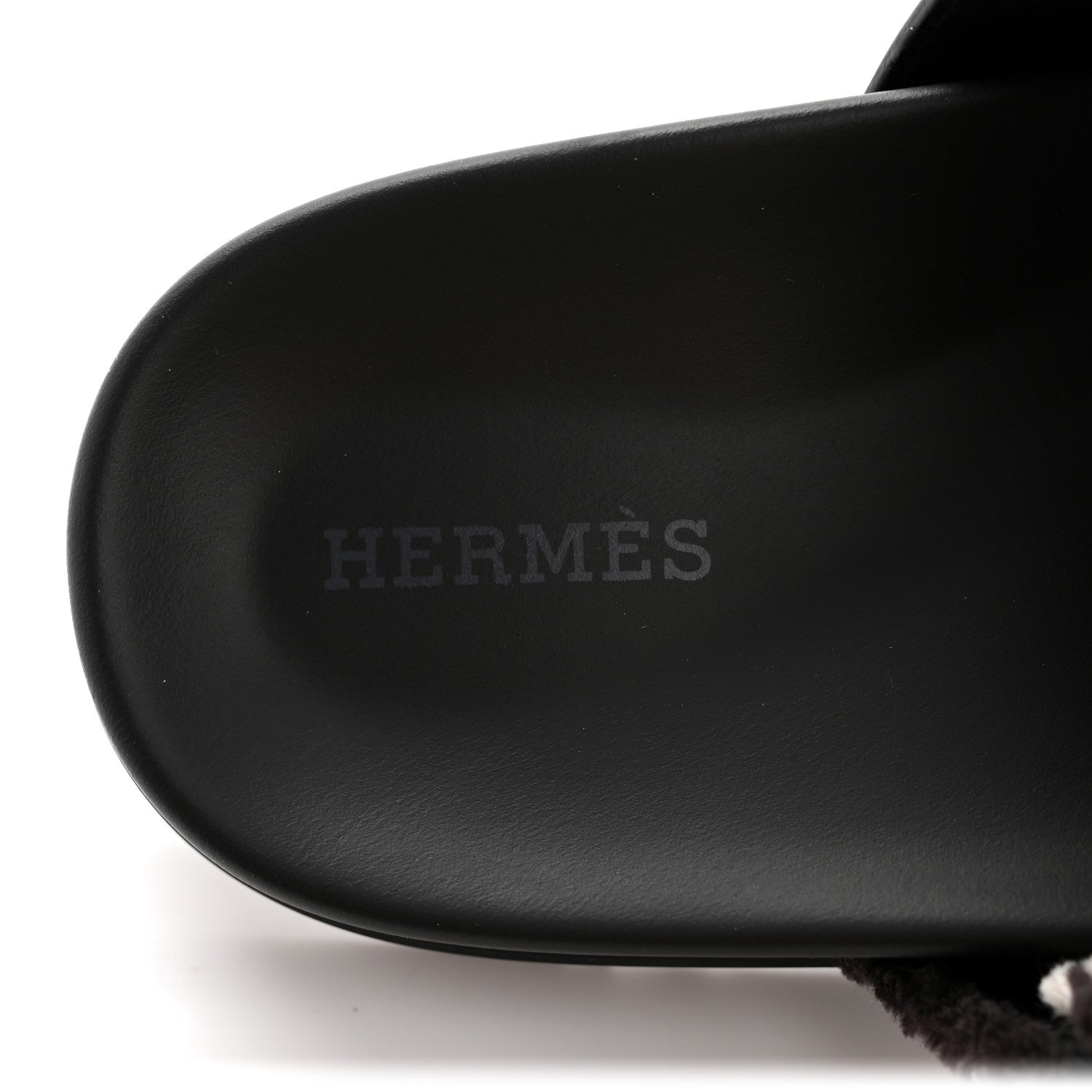 Hermes Techno Fringed H Canvas Caflskin Womens Chypre Sandals 36.5 Prunoir Black 8 of 10