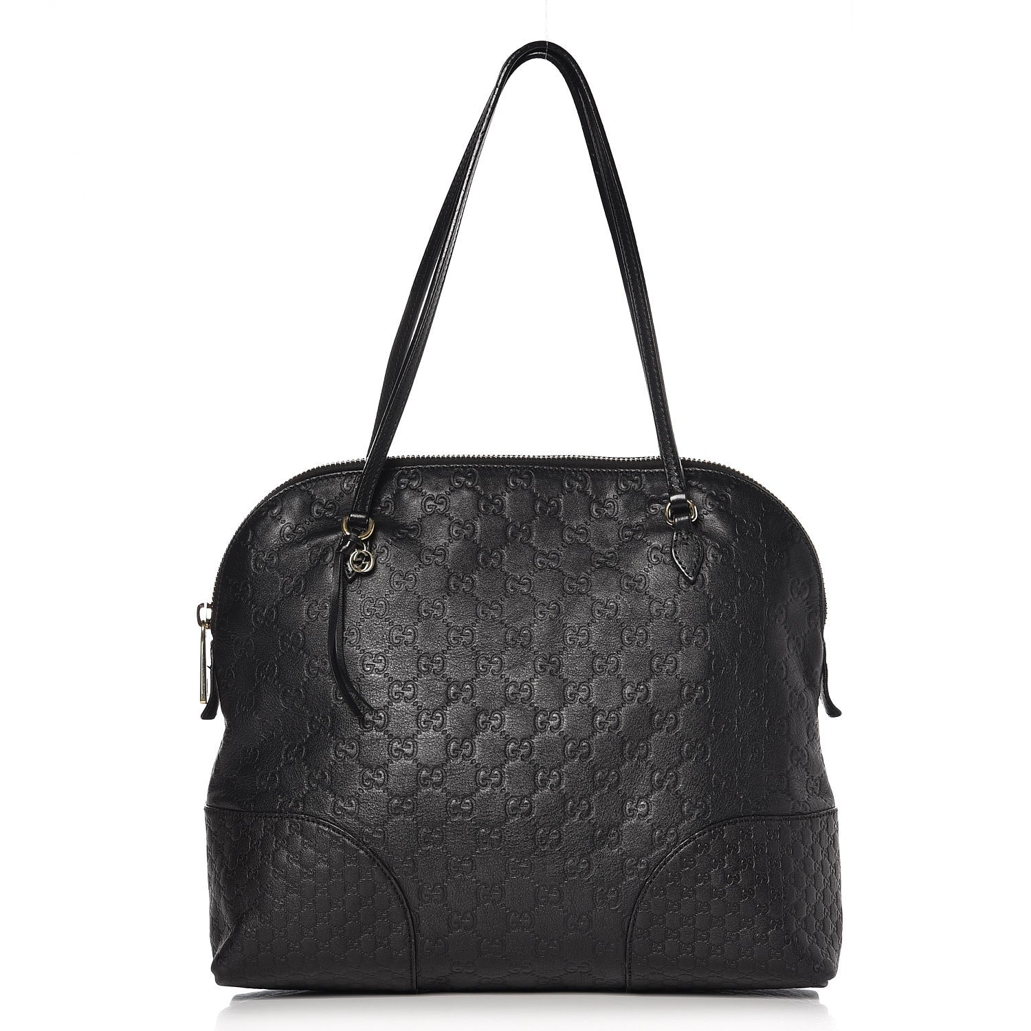 Gucci Guccissima Medium Bree Shoulder Bag Black 1 of 16