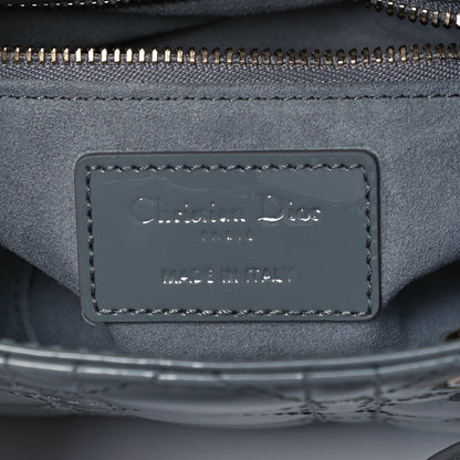 Christian Dior Patent Cannage Mini Lady Dior Grey Stone 6 of 9