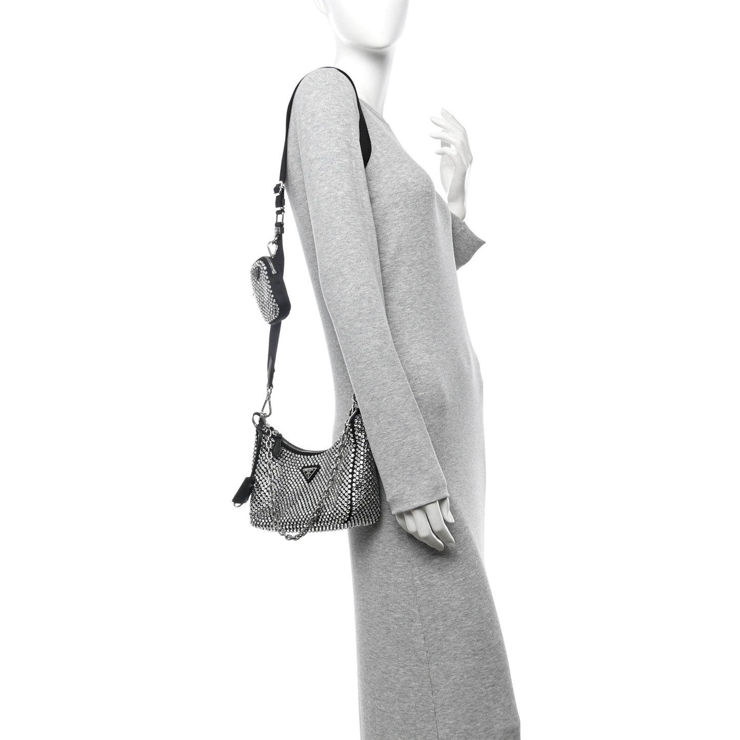 Satin Crystal Re-Edition 2005 Shoulder Bag Cristal