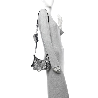 Prada Satin Crystal Re-Edition 2005 Shoulder Bag Cristal 2 of 12