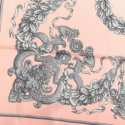 Gucci Silk Twill Lady Kingdom Square Scarf Rose Light Grey 2 of 4