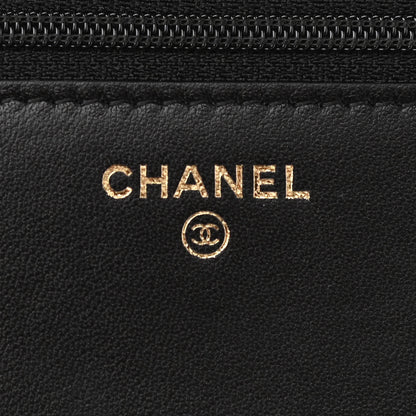 Chanel Lambskin Quilted Trendy CC Wallet On Chain WOC Black 6 of 12