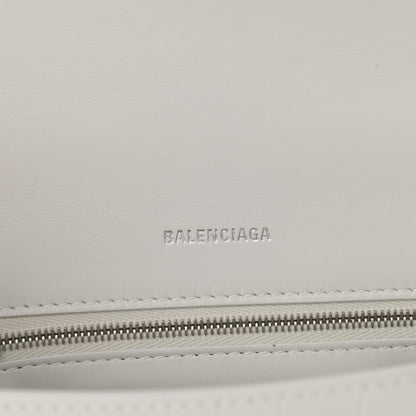 Balenciaga Calfskin Crocodile Embossed Small Hourglass Top Handle Bag White 6 of 13