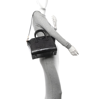 Givenchy Calfskin Crocodile Embossed Small Antigona Storm Grey 2 of 10