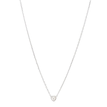 Cartier 18K White Gold Diamond D'Amour Heart Pendant Necklace 1 of 5