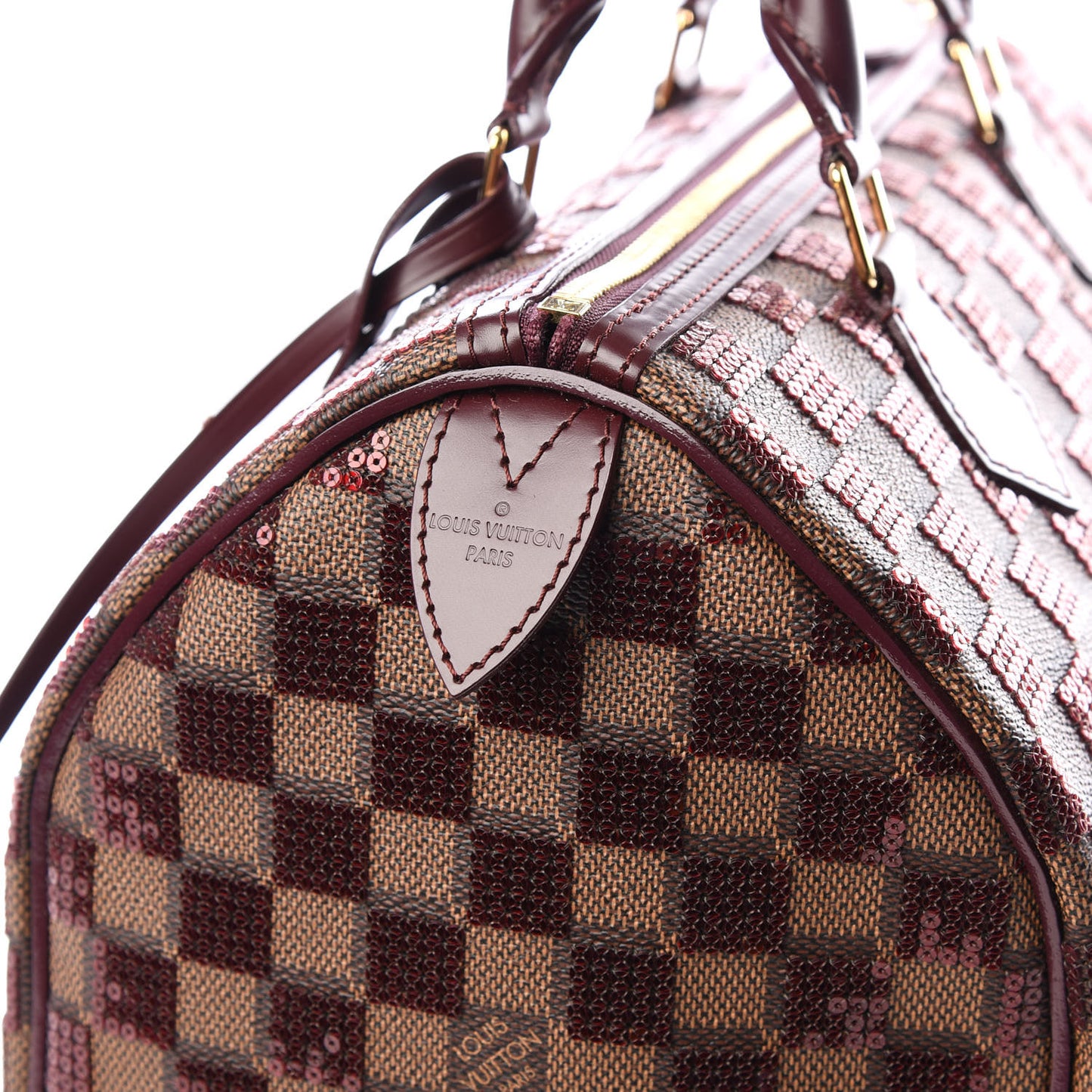 Damier Paillettes Speedy 30 Rouge