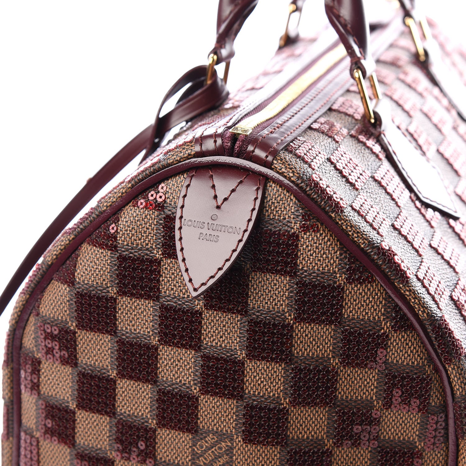 Louis Vuitton Damier Paillettes Speedy 30 Rouge 12 of 13
