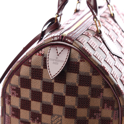 Louis Vuitton Damier Paillettes Speedy 30 Rouge 12 of 13