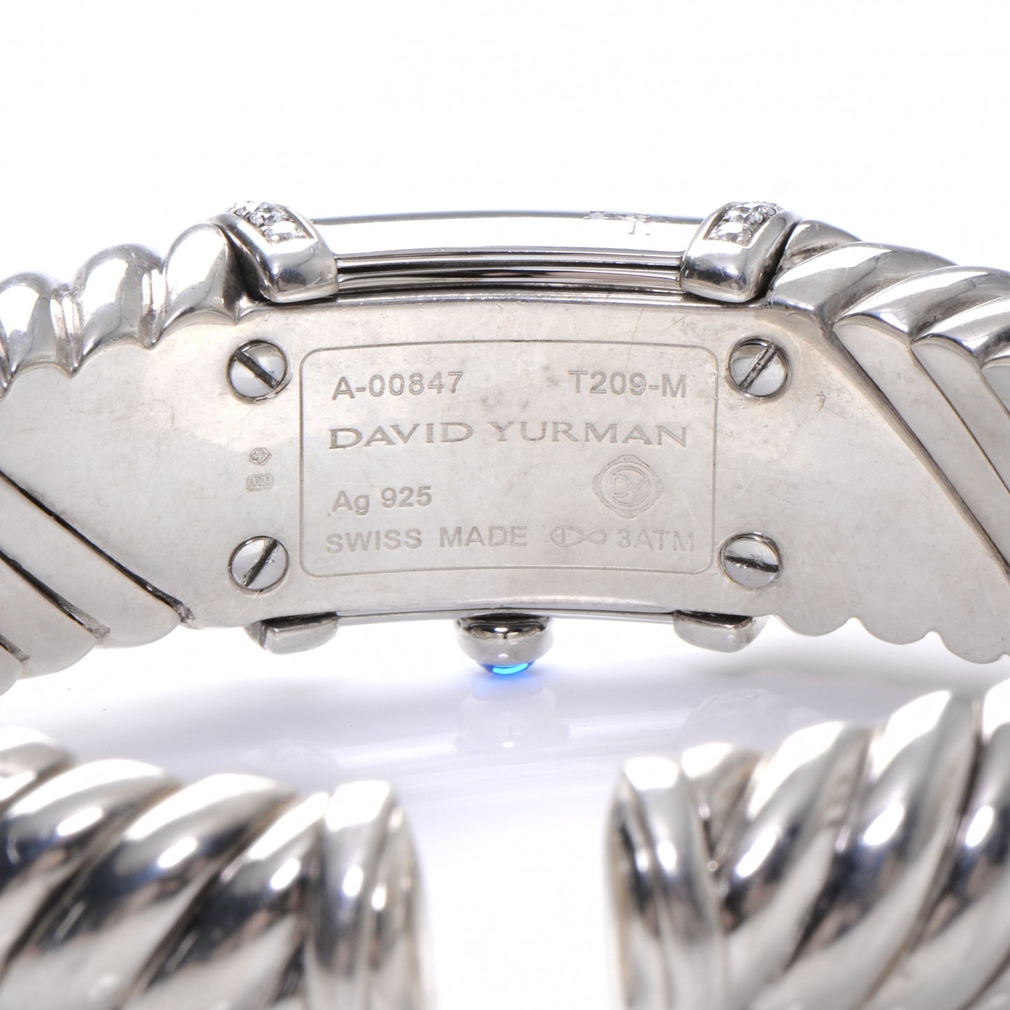 Sterling Silver Diamond Bezel Mother of Pearl 19mm Waverly Quartz Watch