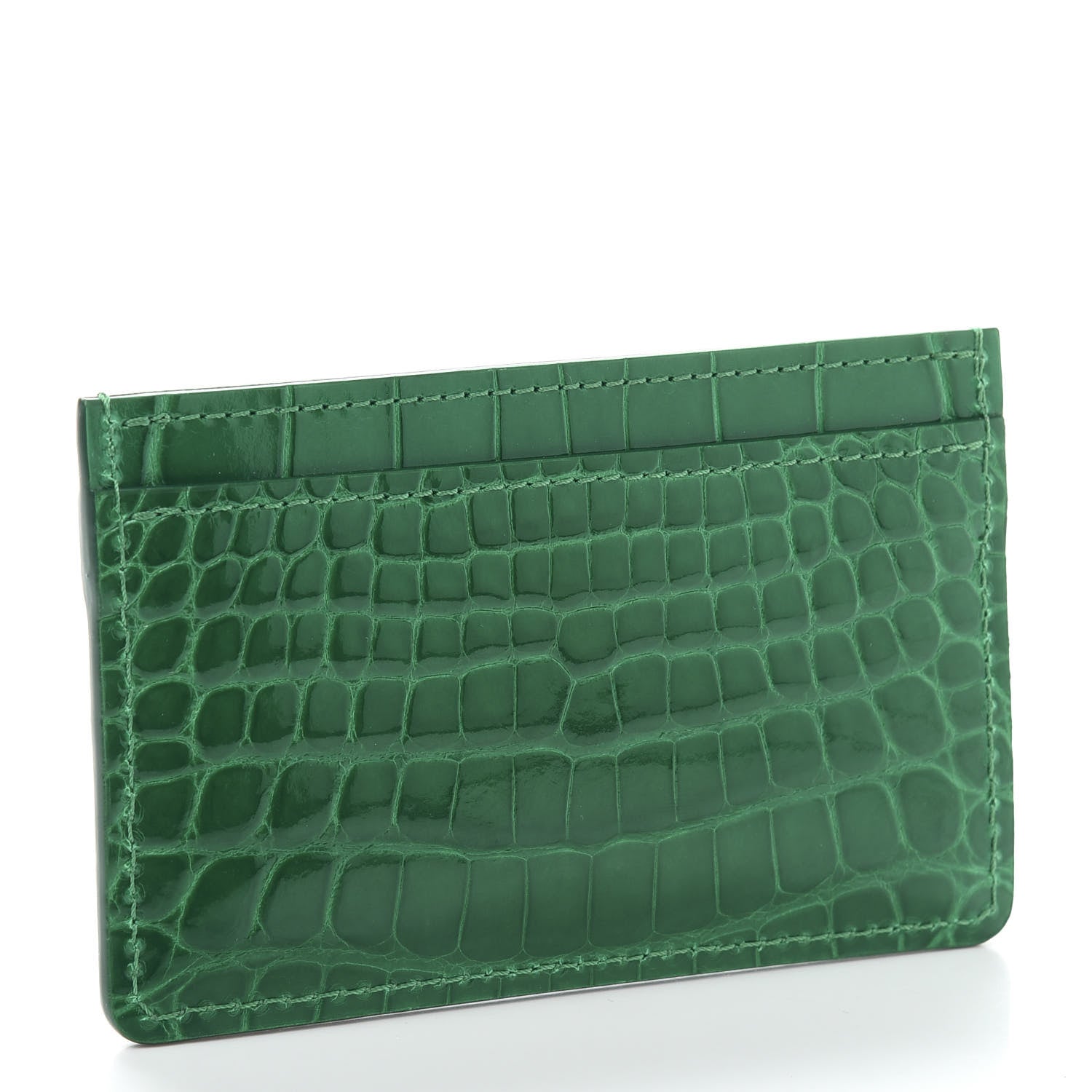 Louis Vuitton Crocodile Card Holder Emeraude 3 of 6