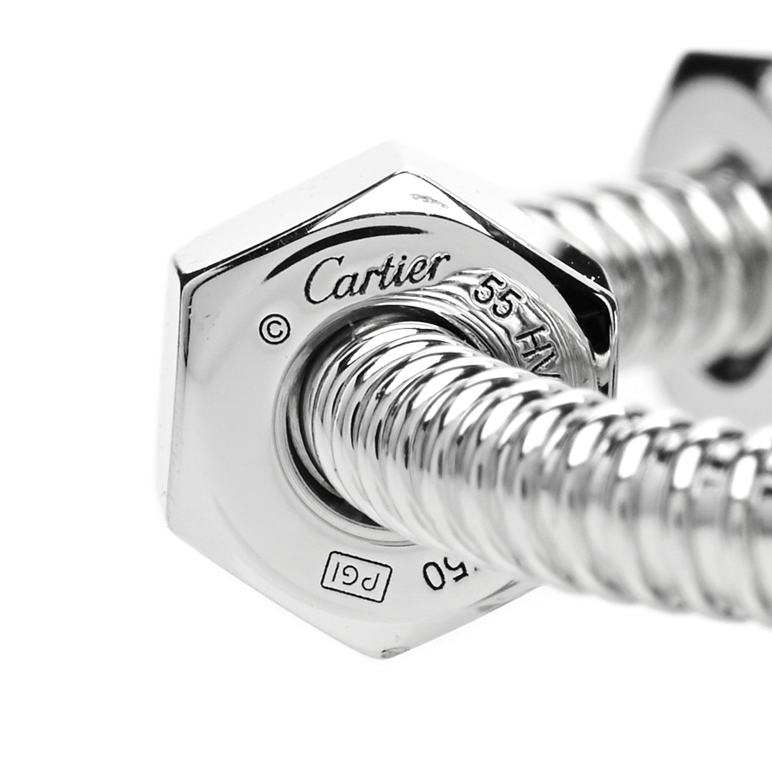 Cartier 18K White Gold Ecrou De Cartier Ring 55 7.25 4 of 4