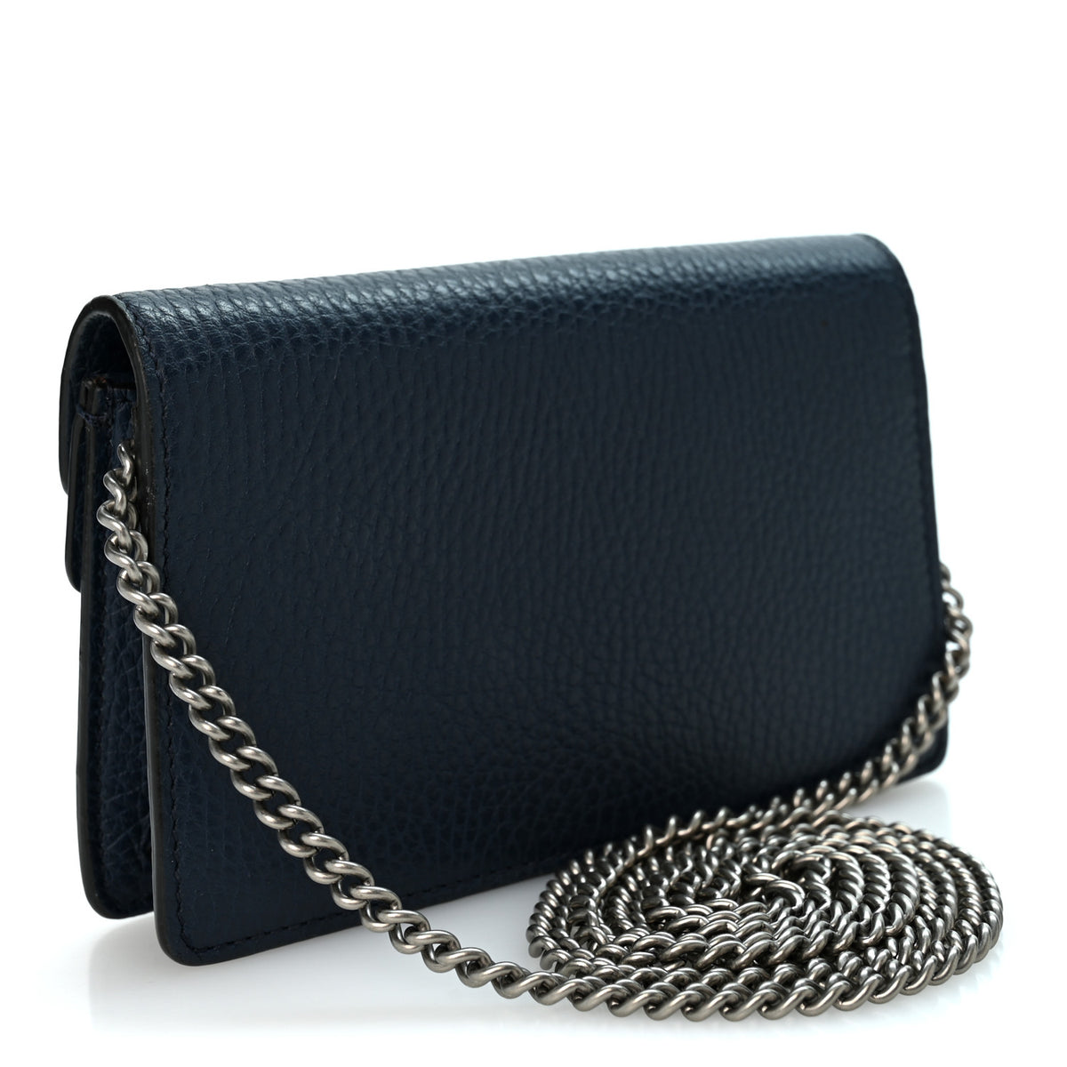 Dollar Calfskin Crystal Super Mini Dionysus Shoulder Bag Blue Agata Black Diamond