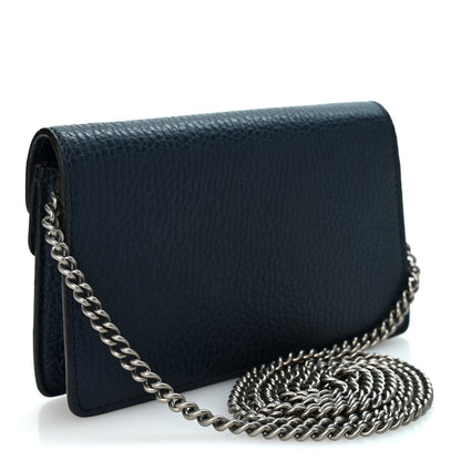 Gucci Dollar Calfskin Crystal Super Mini Dionysus Shoulder Bag Blue Agata Black Diamond 3 of 9